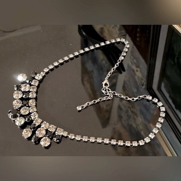3 For $30 Beautiful Y2K Sparkling Black and Gray Rhinestone Necklace - Picture 7 of 9